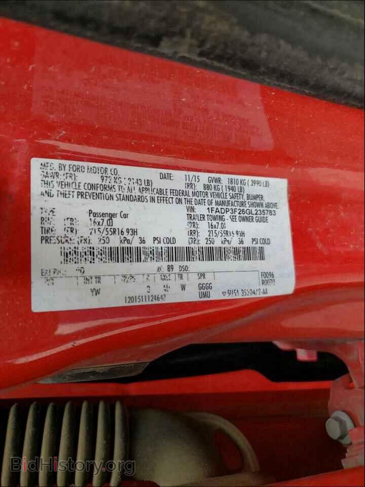 2016 FORD FOCUS - VIN: 1FADP3F26GL235783 - Фото 10