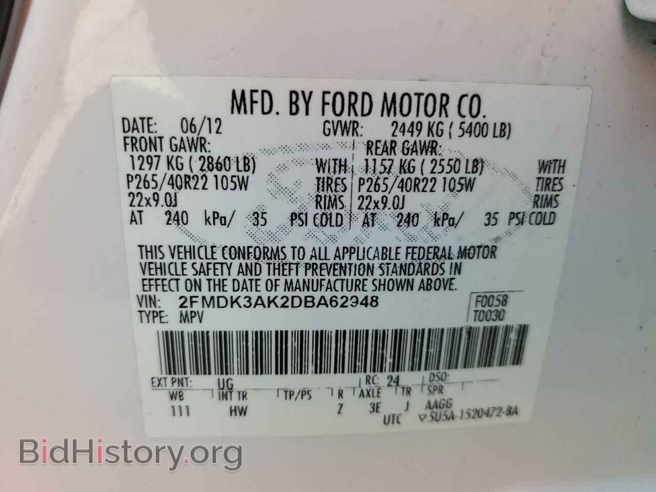 2013 FORD EDGE - VIN: 2FMDK3AK2DBA62948 - Photo 14