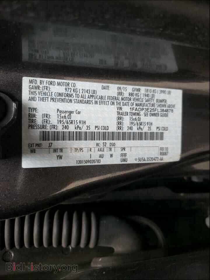 2015 FORD FOCUS - VIN: 1FADP3E25FL384878 - Фото 10