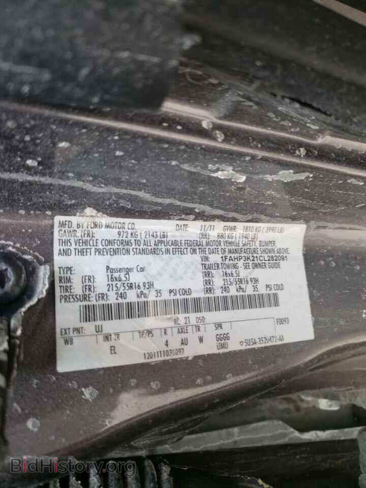 2012 FORD FOCUS - VIN: 1FAHP3K21CL282091 - Photo 10