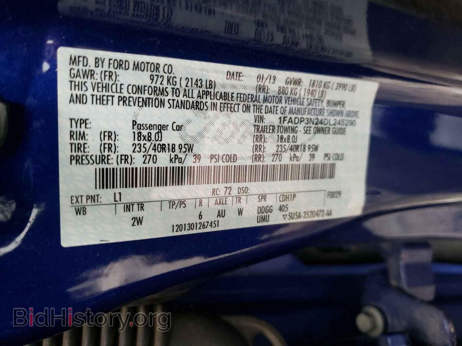 2013 FORD FOCUS - VIN: 1FADP3N24DL245290 - Фото 10