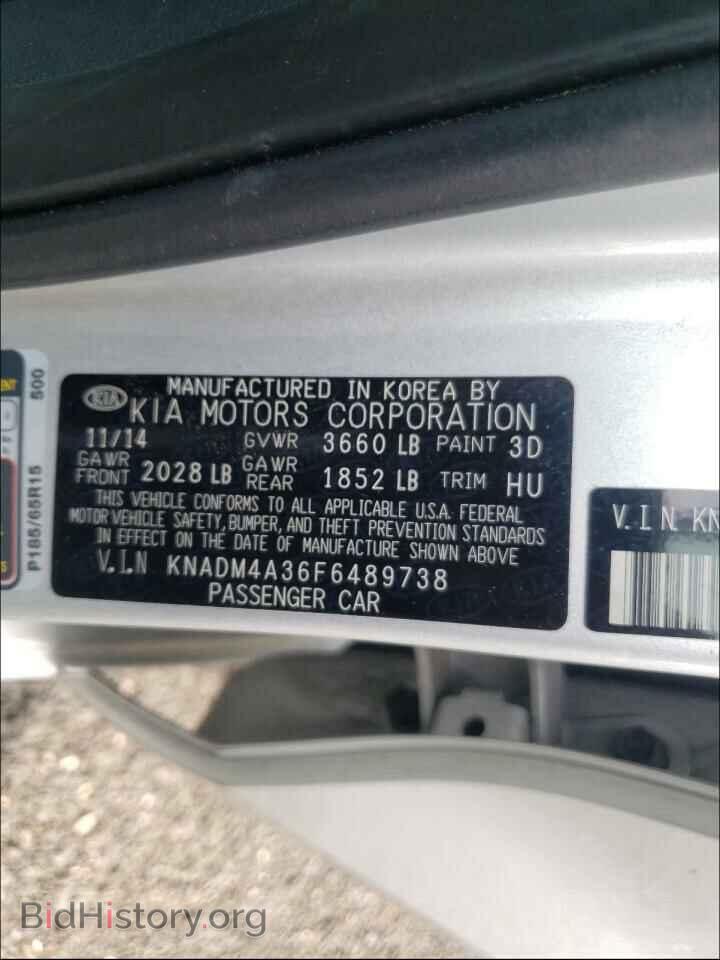 2015 KIA RIO - VIN: KNADM4A36F6489738 - Фото 10