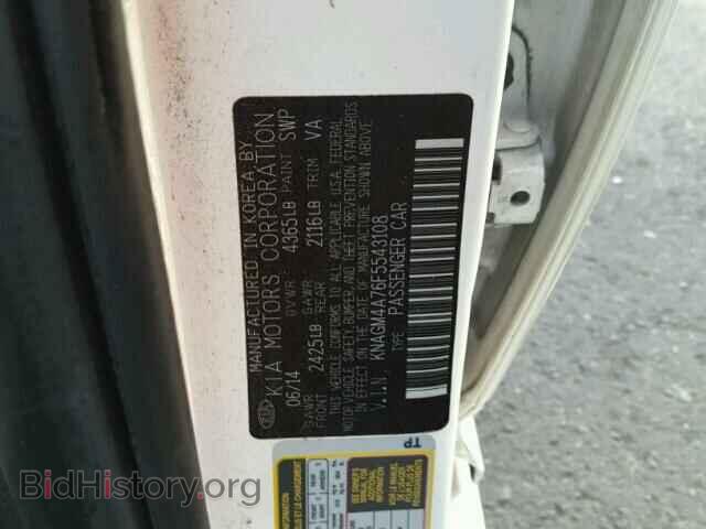 2015 KIA OPTIMA - VIN: KNAGM4A76F5543108 - Фото 10