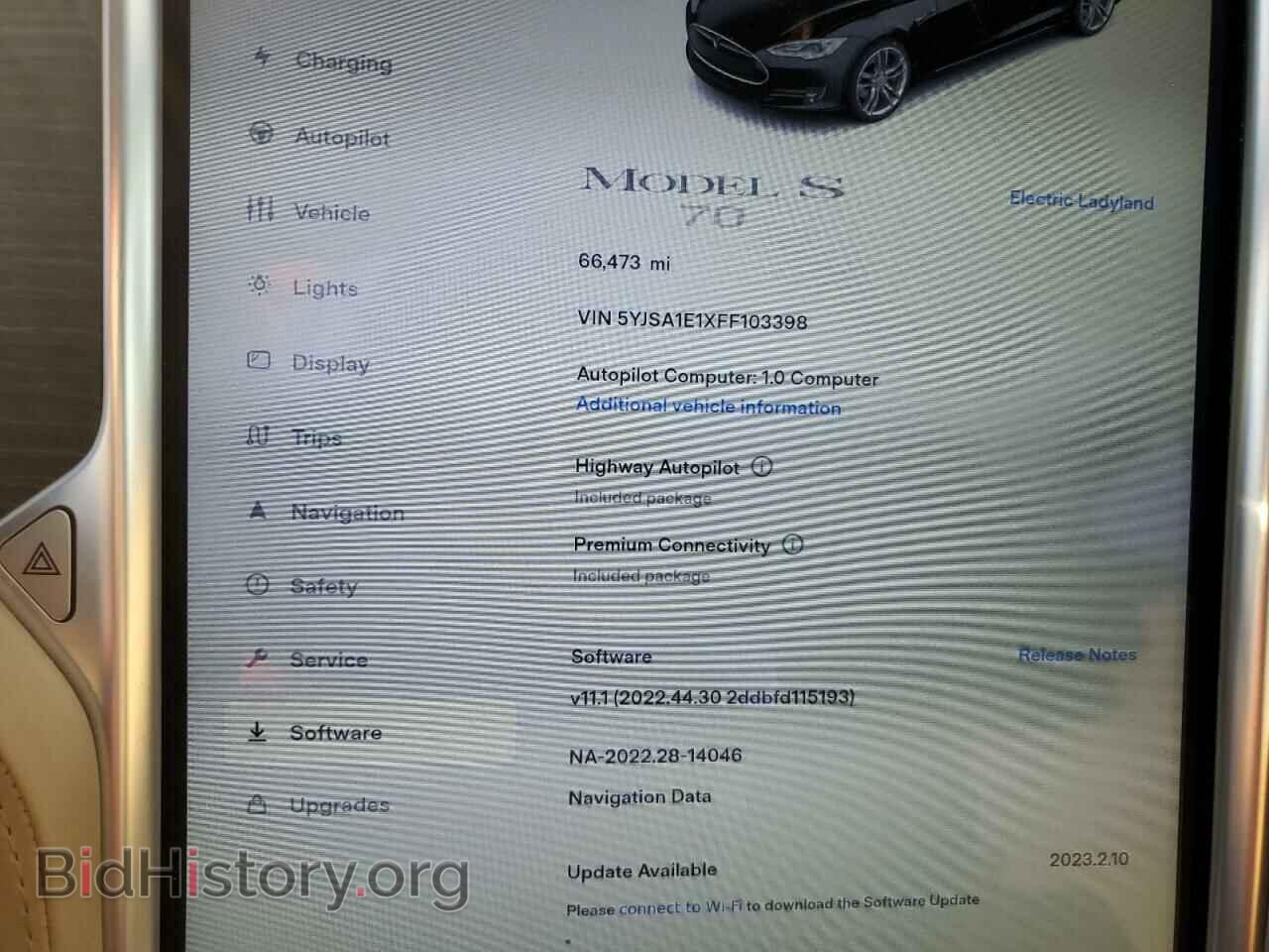 2015 TESLA MODEL S - VIN: 5YJSA1E1XFF103398 - Photo 9