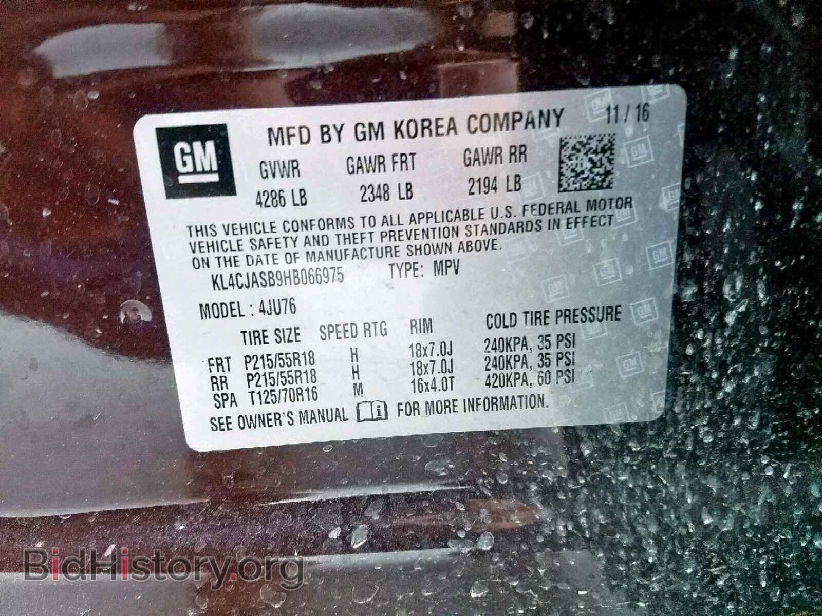 2017 BUICK ENCORE PRE - VIN: KL4CJASB9HB066975 - Photo 10