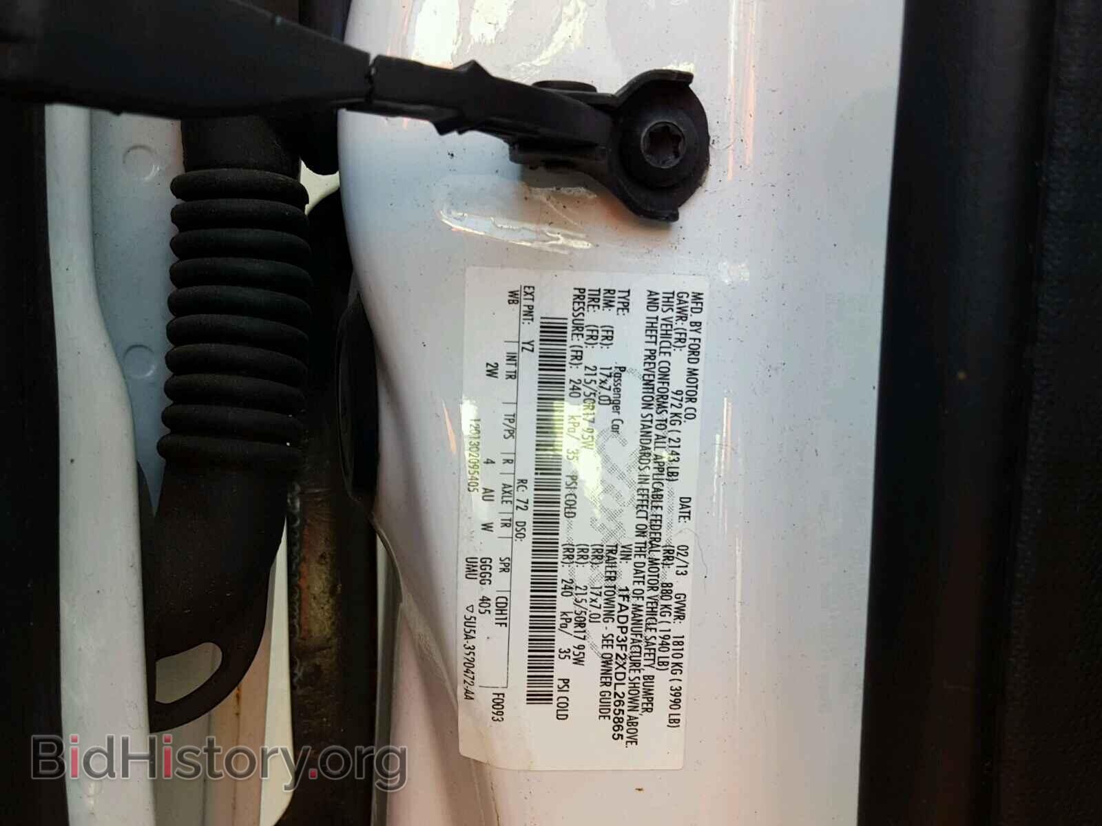 2013 FORD FOCUS - VIN: 1FADP3F2XDL265865 - Фото 10