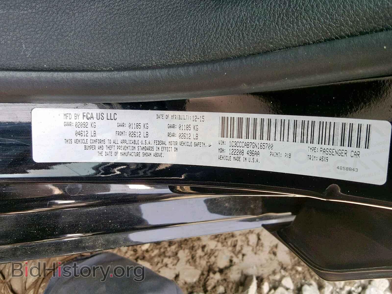 2016 CHRYSLER 200 - VIN: 1C3CCCAB7GN165700 - Photo 10
