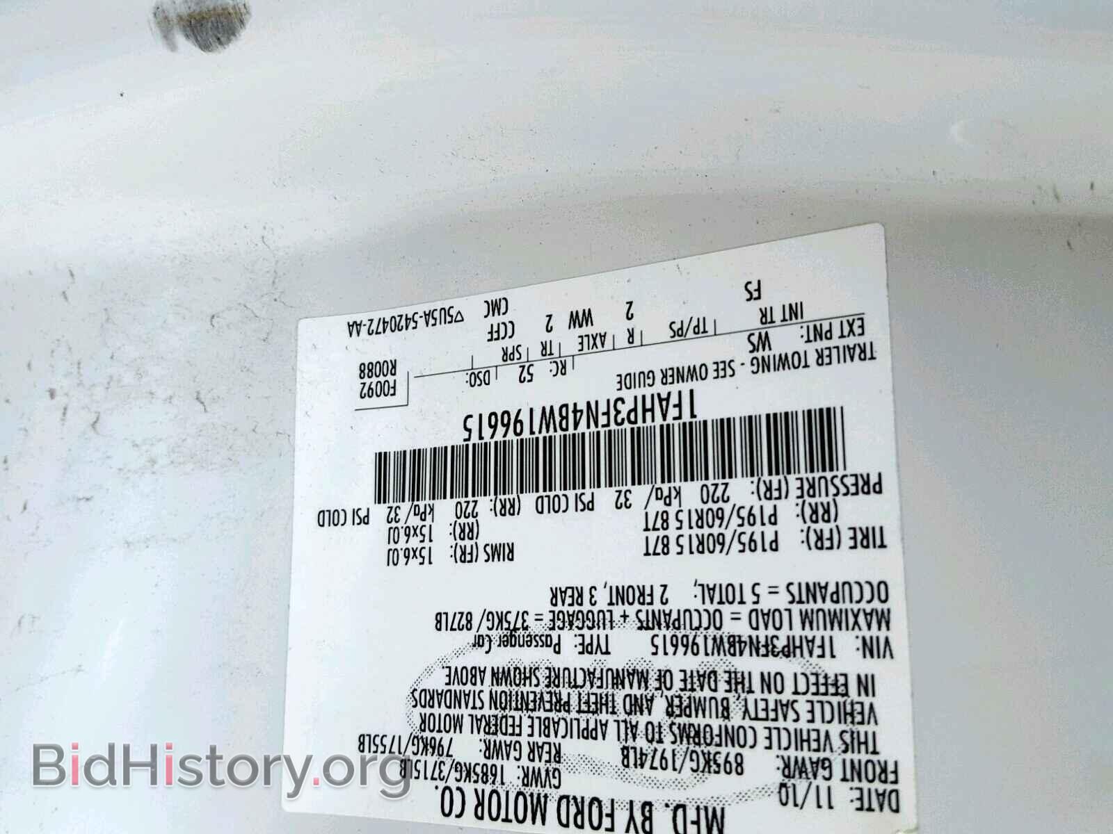 2011 FORD FOCUS SE - VIN: 1FAHP3FN4BW196615 - Фото 10