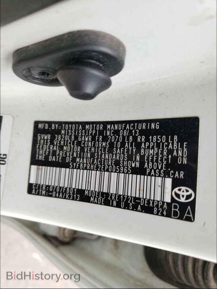 2014 TOYOTA COROLLA - VIN: 5YFBPRHE2EP005965 - Photo 10