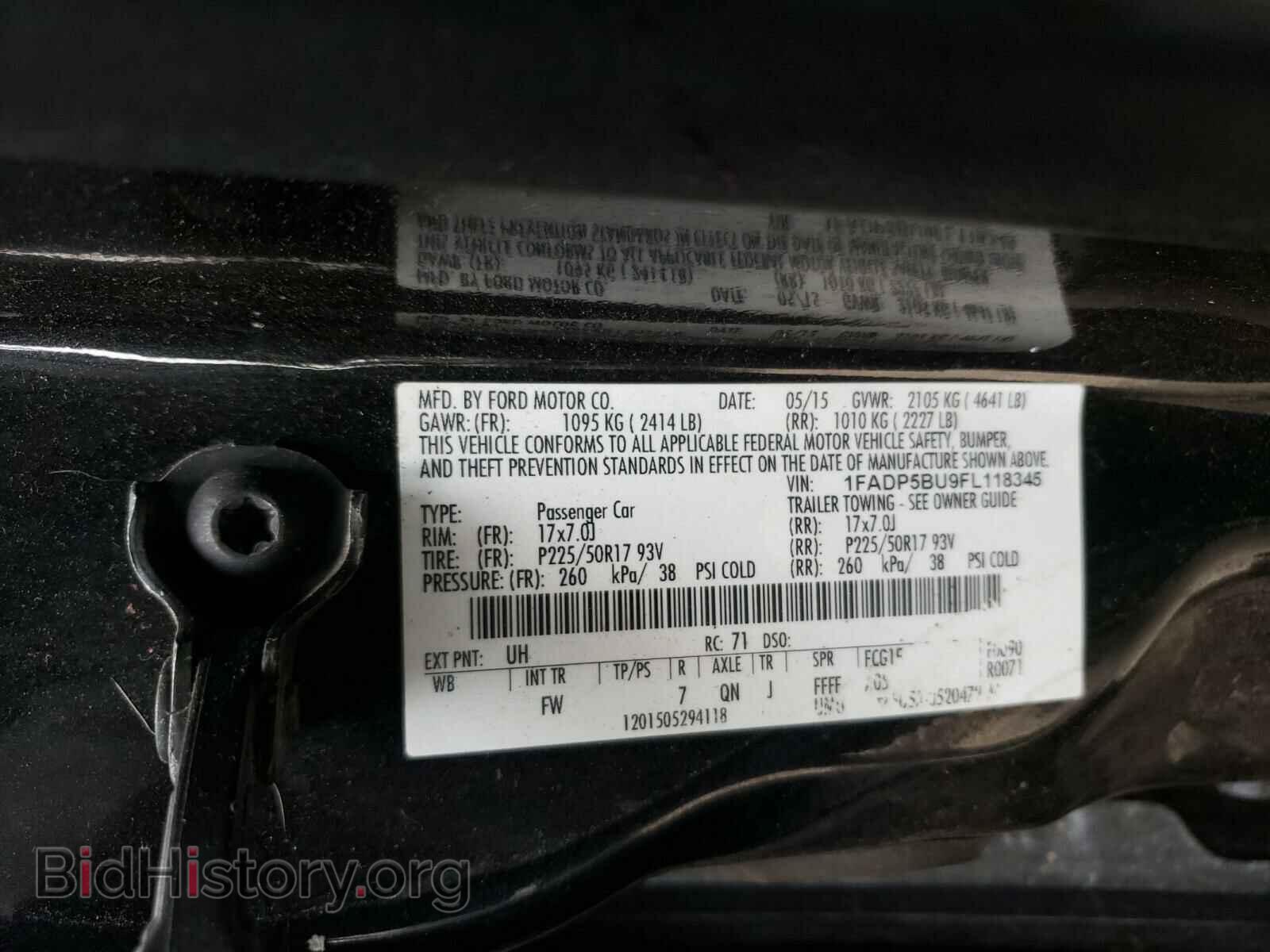 2015 FORD CMAX - VIN: 1FADP5BU9FL118345 - Фото 10