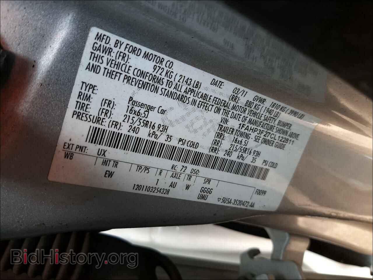 2012 FORD FOCUS - VIN: 1FAHP3F27CL122811 - Photo 10