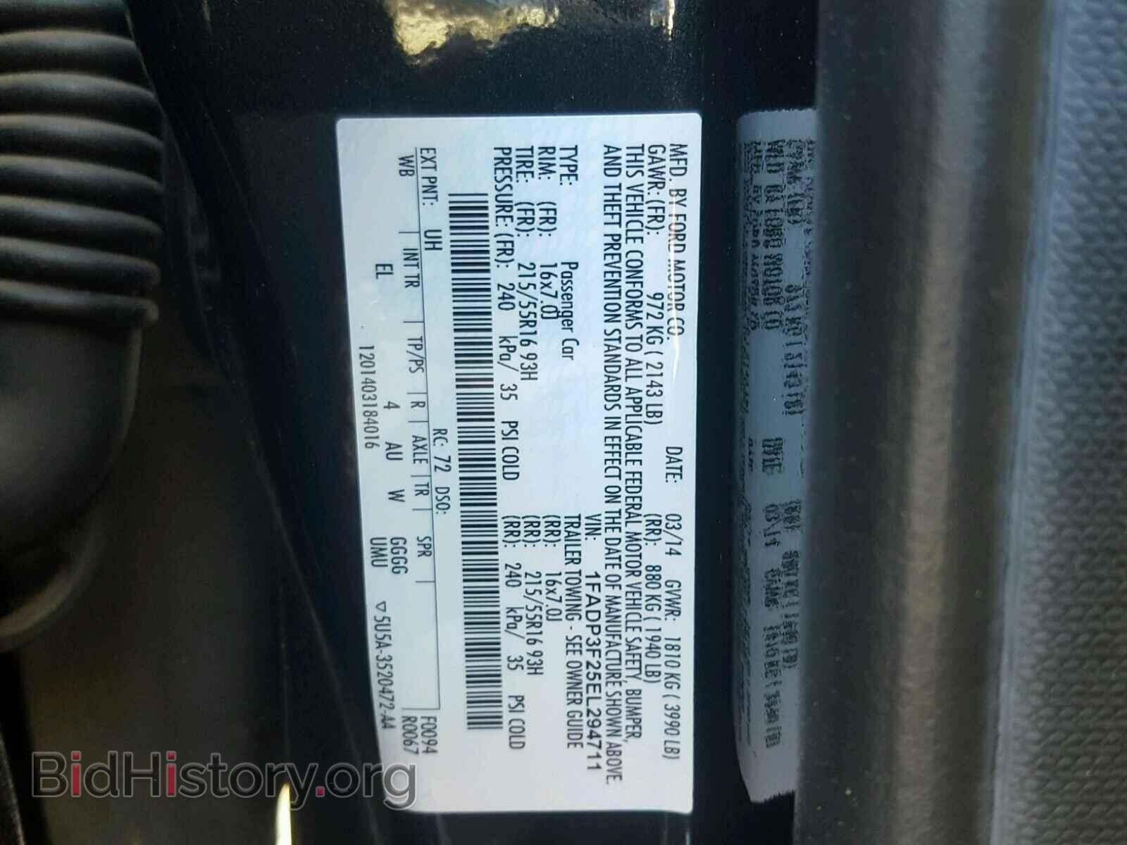 2014 FORD FOCUS - VIN: 1FADP3F25EL294711 - Photo 10
