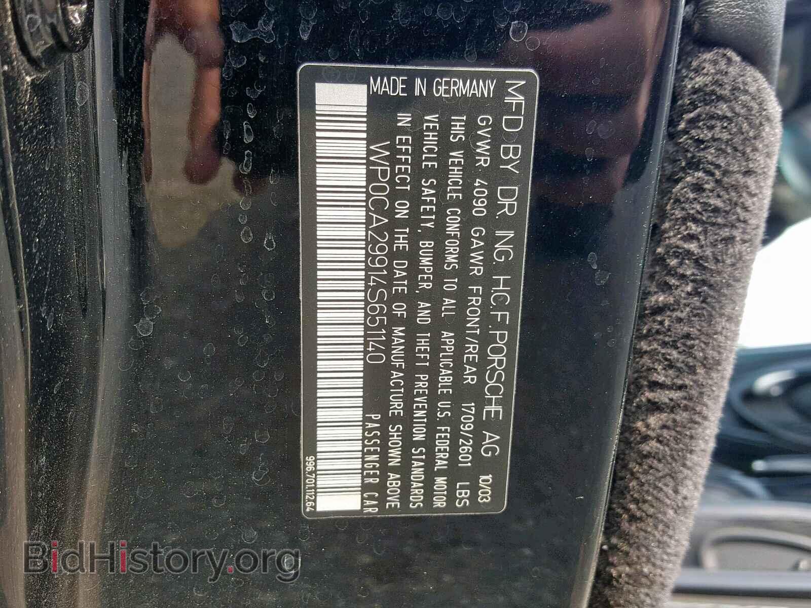 2004 PORSCHE 911 - VIN: WP0CA29914S651140 - Фото 10