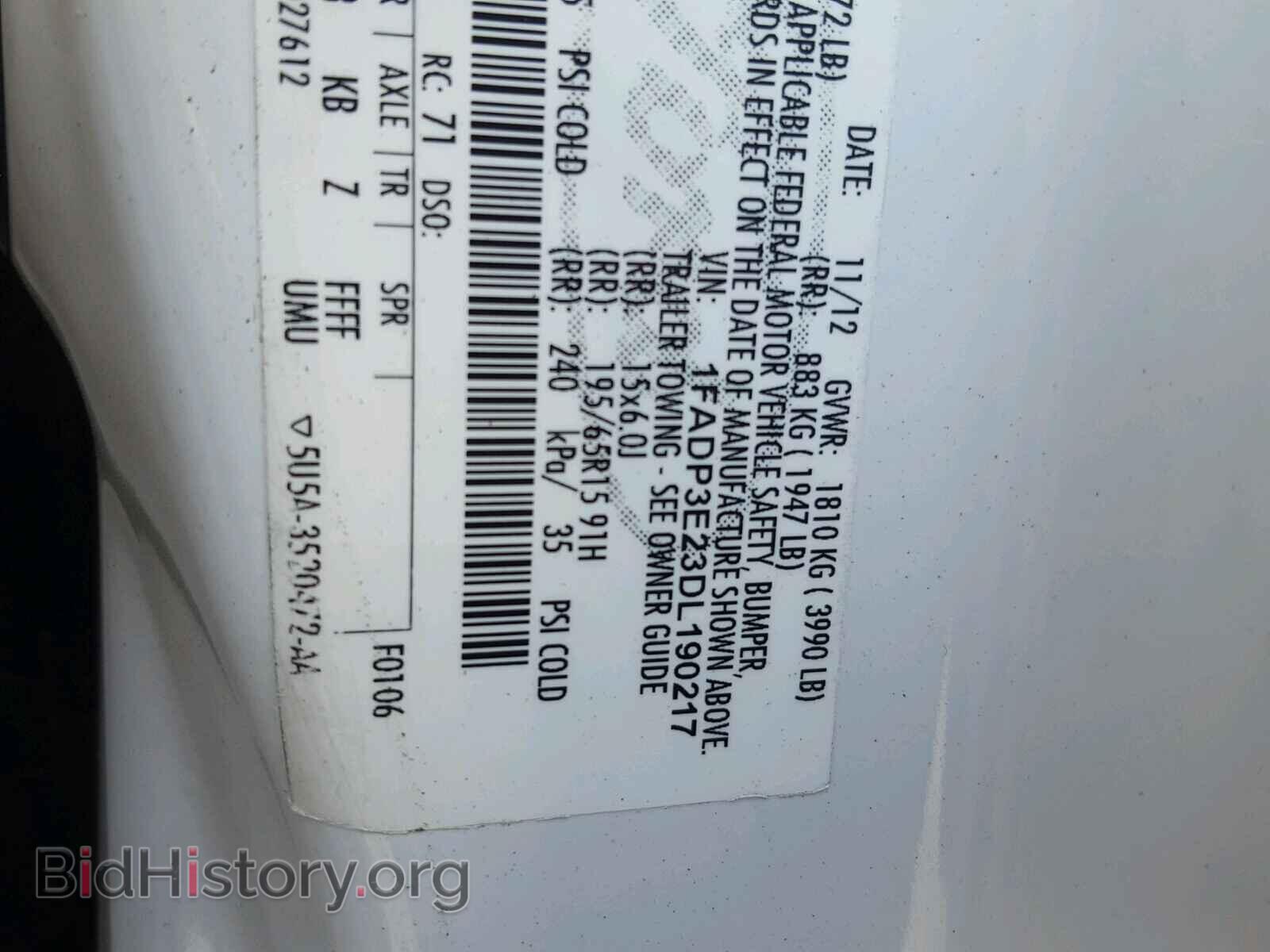 2013 FORD FOCUS - VIN: 1FADP3E23DL190217 - Photo 10