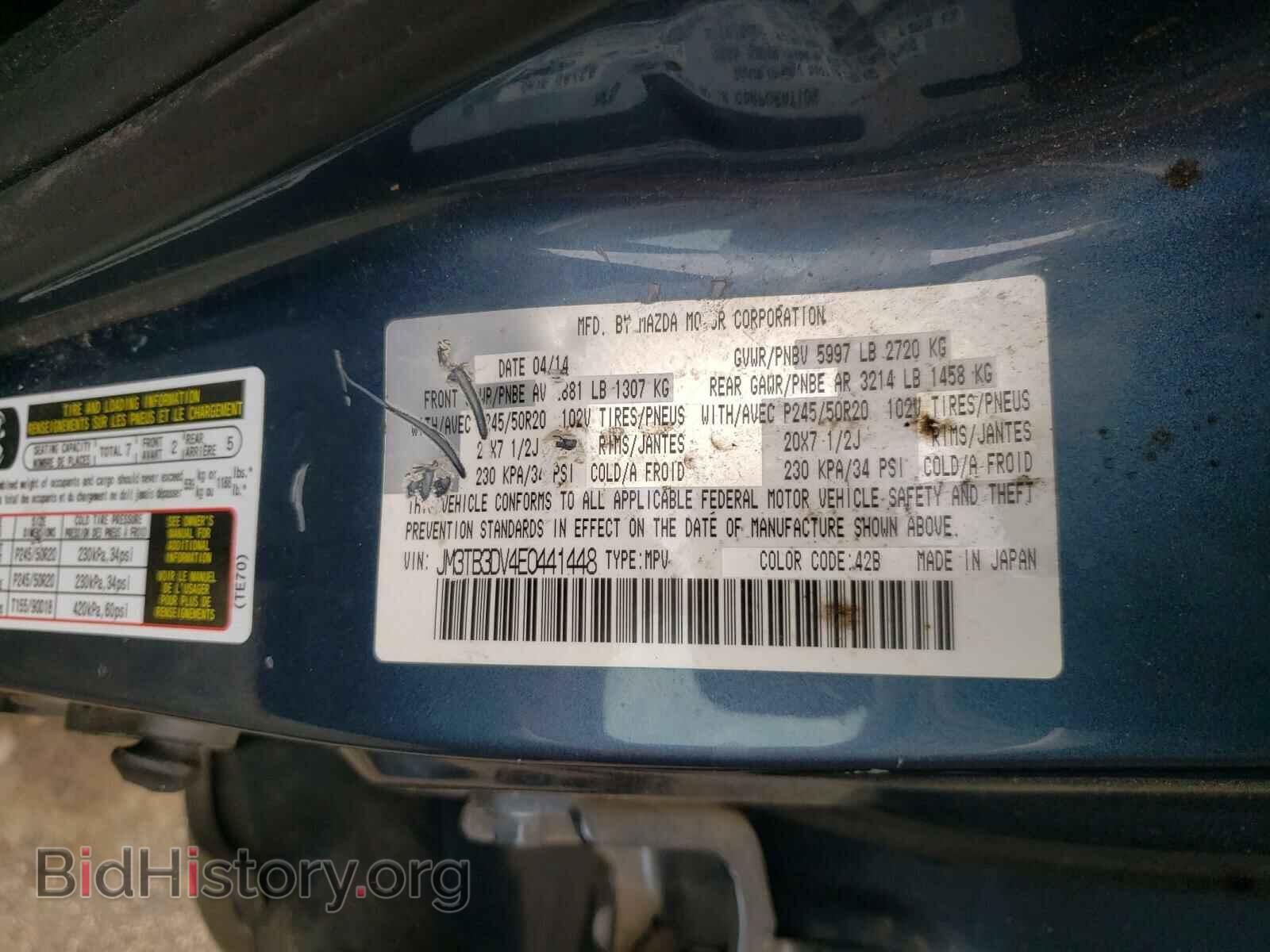 2014 MAZDA CX-9 - VIN: JM3TB3DV4E0441448 - Фото 10