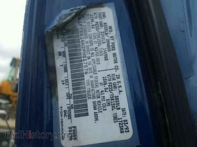 1993 FORD ECONOLINE - VIN: 1FTEE14N2PHB17576 - Фото 10