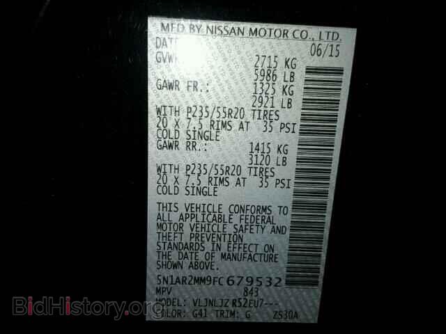 2015 NISSAN PATHFINDER - VIN: 5N1AR2MM9FC679532 - Фото 10