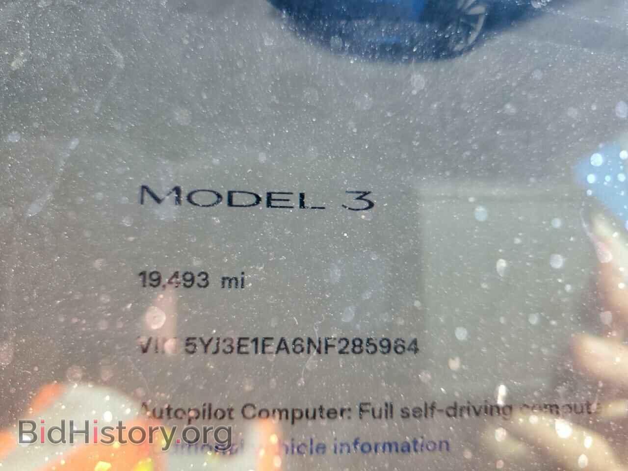 2022 TESLA MODEL 3 - VIN: 5YJ3E1EA6NF285964 - Фото 9