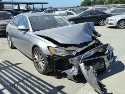 2012 Audi A6, silver — VIN WAUHGBFCXCN048556, Copart