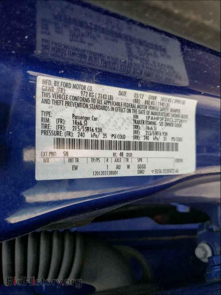 2012 FORD FOCUS - VIN: 1FAHP3F2XCL372611 - Photo 10