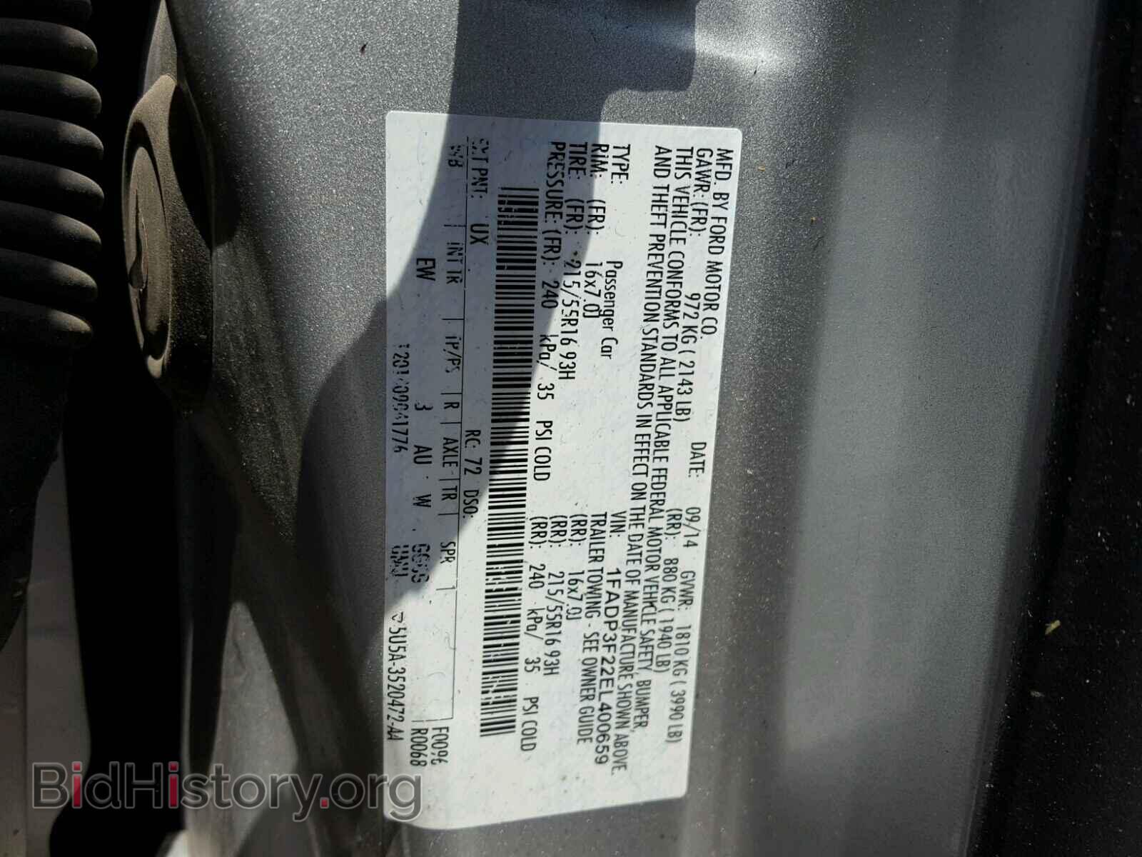 2014 FORD FOCUS - VIN: 1FADP3F22EL400659 - Photo 10