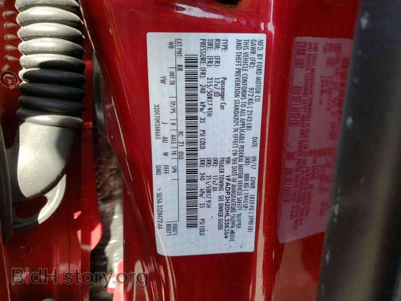 2017 FORD FOCUS - VIN: 1FADP3H20HL336364 - Фото 10