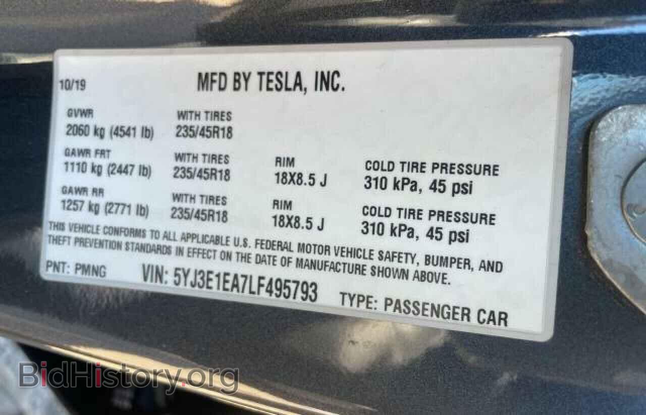 2020 TESLA MODEL 3 - VIN: 5YJ3E1EA7LF495793 - Photo 10