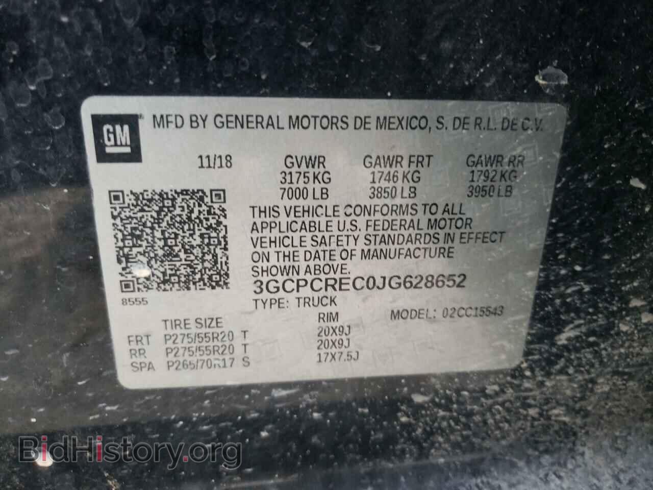 2018 CHEVROLET SILVERADO - VIN: 3GCPCREC0JG628652 - Фото 10