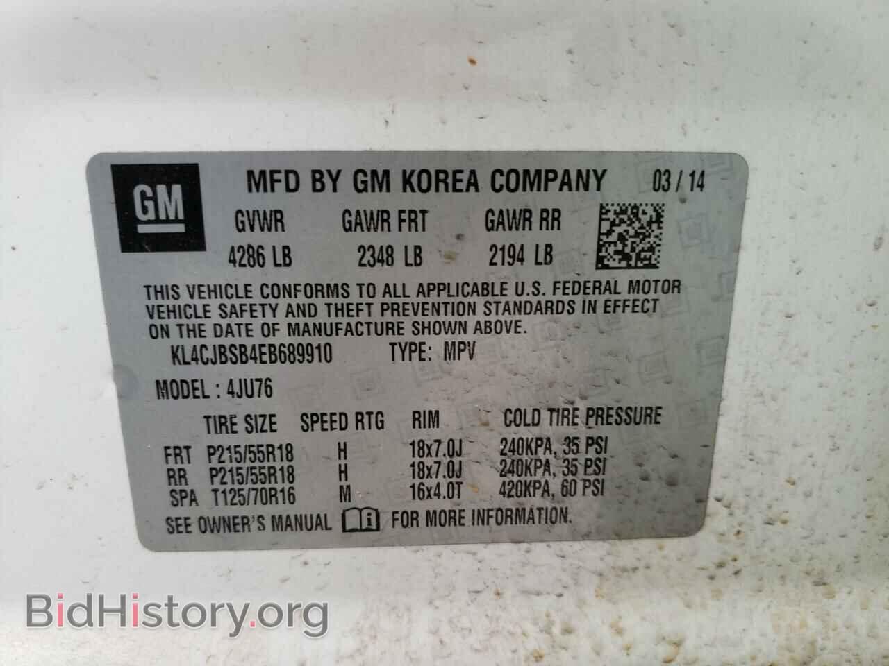 2014 BUICK ENCORE - VIN: KL4CJBSB4EB689910 - Photo 10