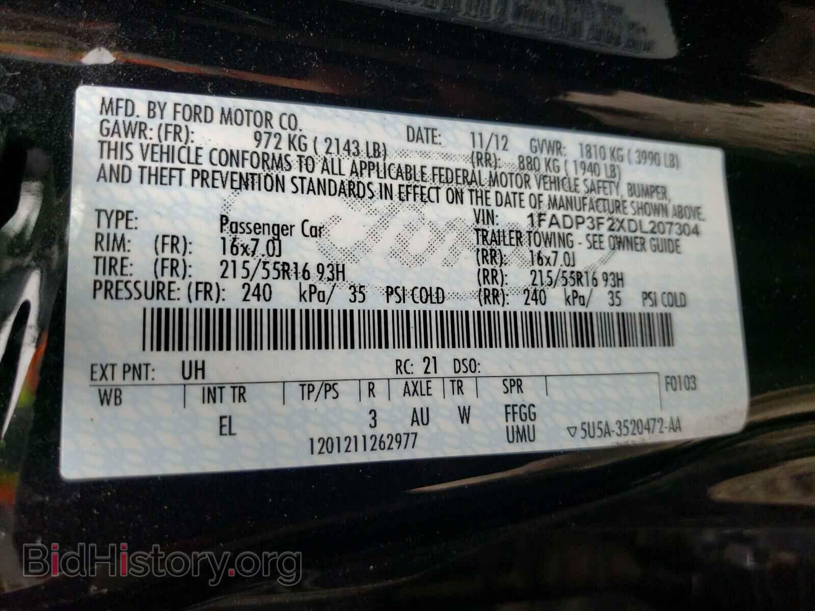 2013 FORD FOCUS - VIN: 1FADP3F2XDL207304 - Photo 10