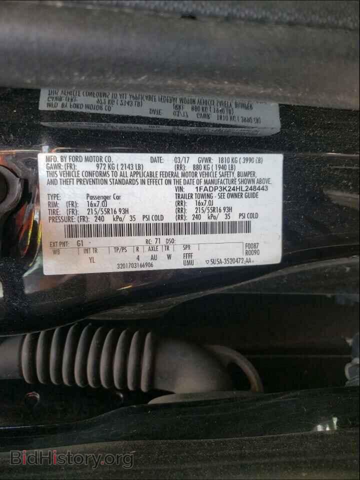 2017 FORD FOCUS - VIN: 1FADP3K24HL248443 - Photo 10