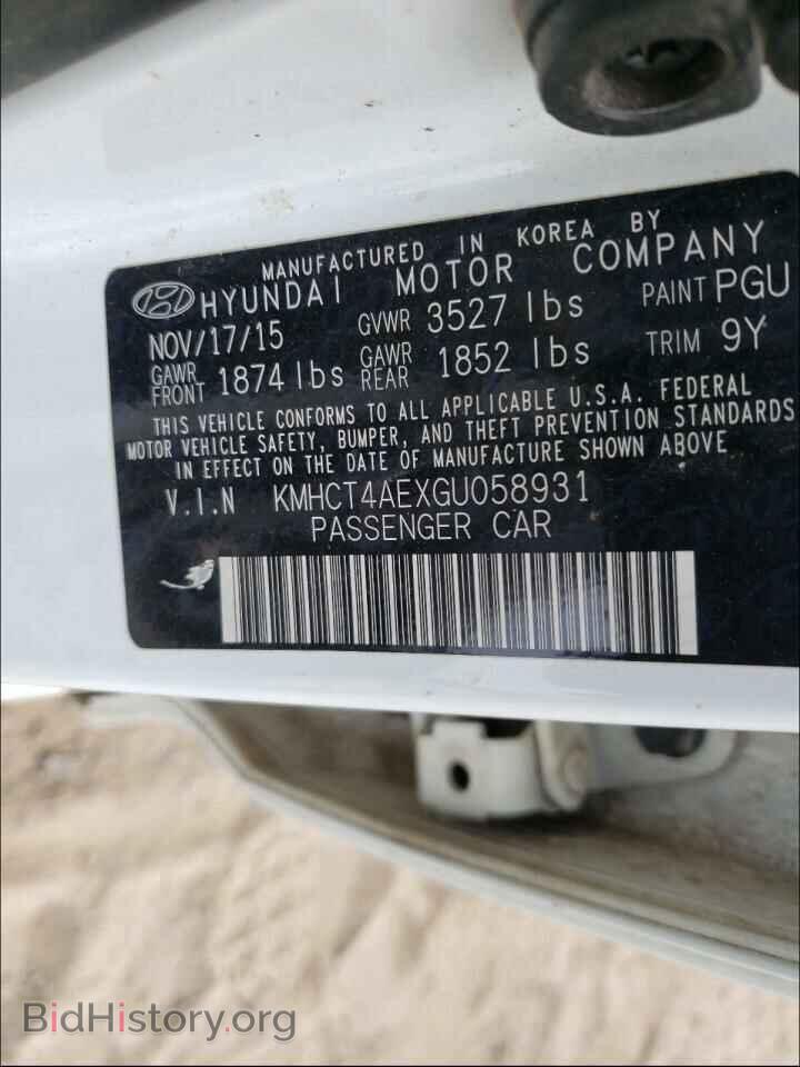 2016 HYUNDAI ACCENT - VIN: KMHCT4AEXGU058931 - Фото 10