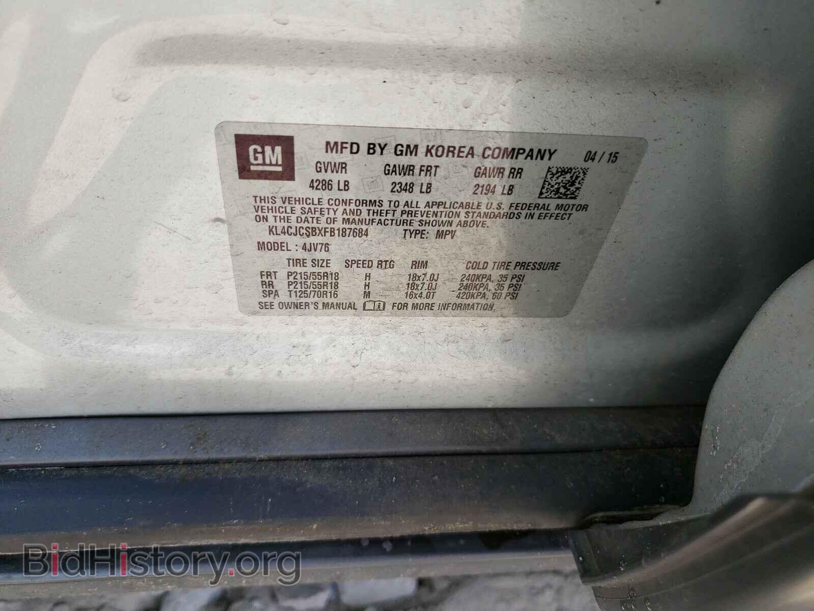 2015 BUICK ENCORE - VIN: KL4CJCSBXFB187684 - Photo 10