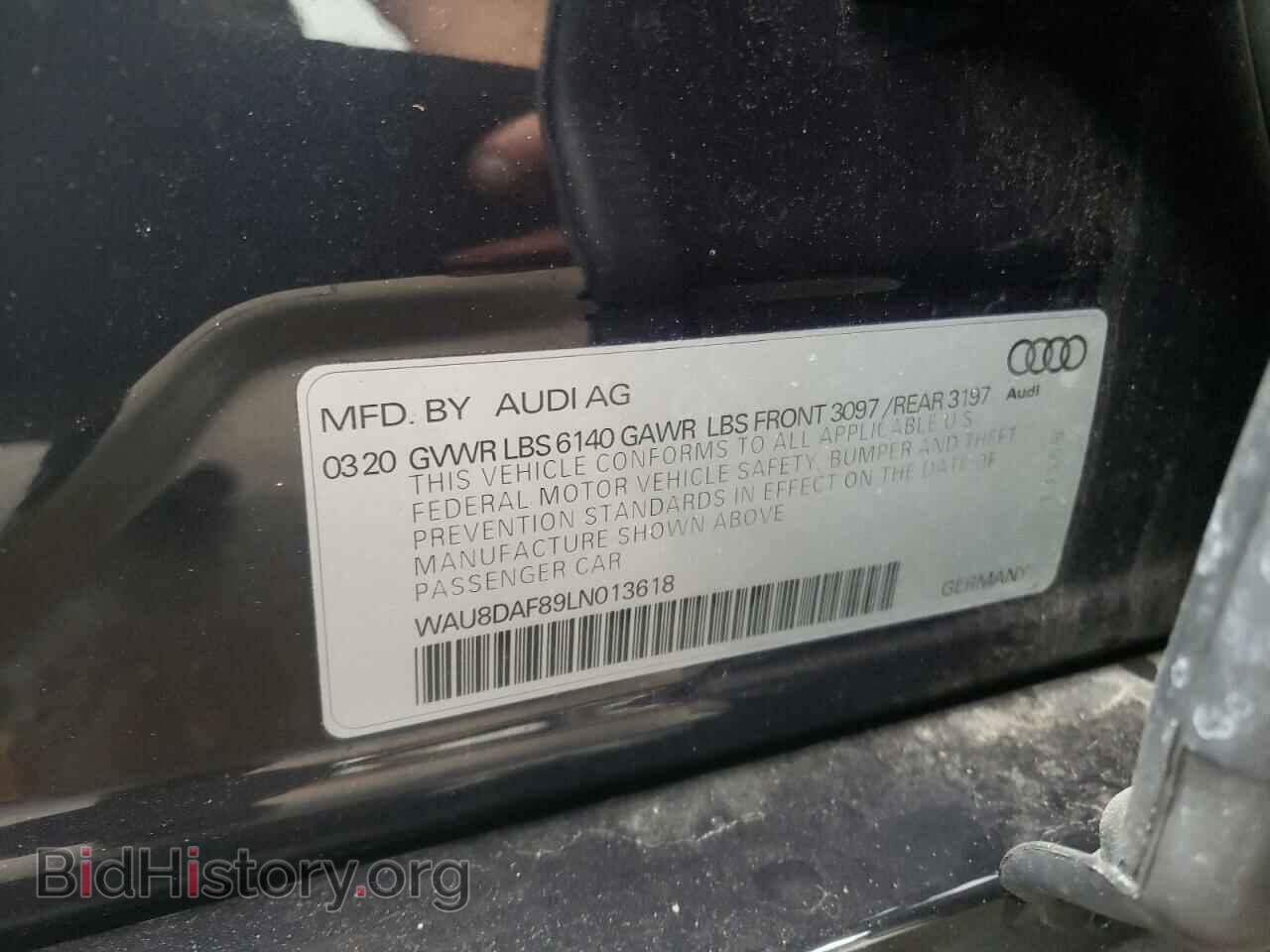 2020 AUDI A8 - VIN: WAU8DAF89LN013618 - Фото 10