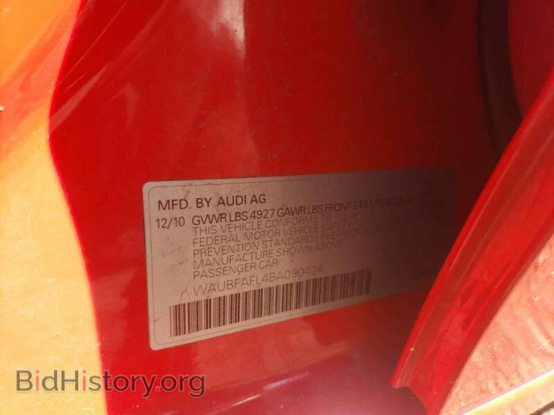 2011 Audi A4 (VIN WAUBFAFL4BA090424) — фото 10 из 10