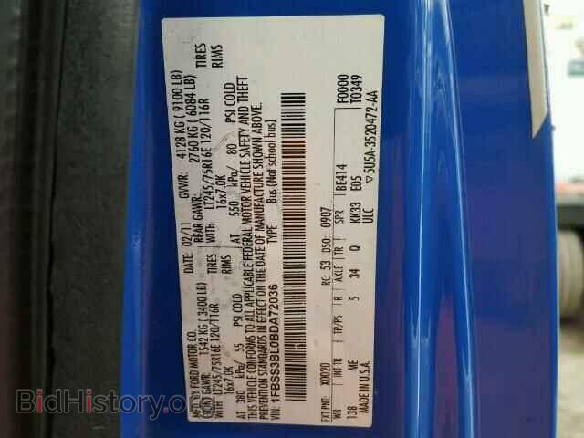 2011 FORD ECONOLINE - VIN: 1FBSS3BL0BDA72036 - Фото 9