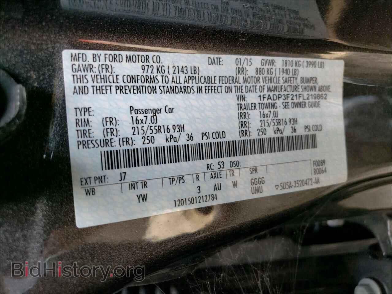 2015 FORD FOCUS - VIN: 1FADP3F21FL219862 - Фото 10