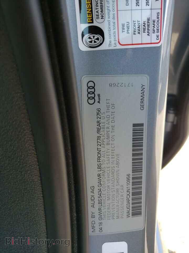 2018 AUDI A6 - VIN: WAUG3AFCXJN110956 - Фото 10