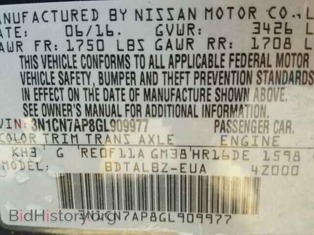 2016 NISSAN VERSA - VIN: 3N1CN7AP8GL909977 - Photo 10