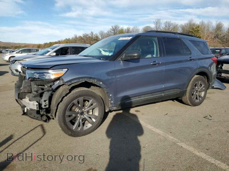 2021 Ford EXPLORER XLT (VIN 1FMSK8DH3MGA35982) — photo 1 of 14, Copart, damage: front end