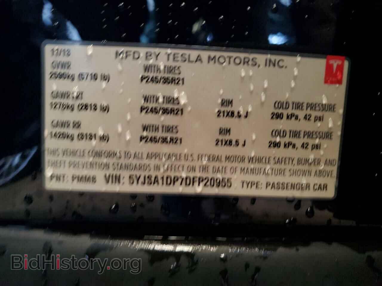 2013 TESLA MODEL S - VIN: 5YJSA1DP7DFP20955 - Photo 12