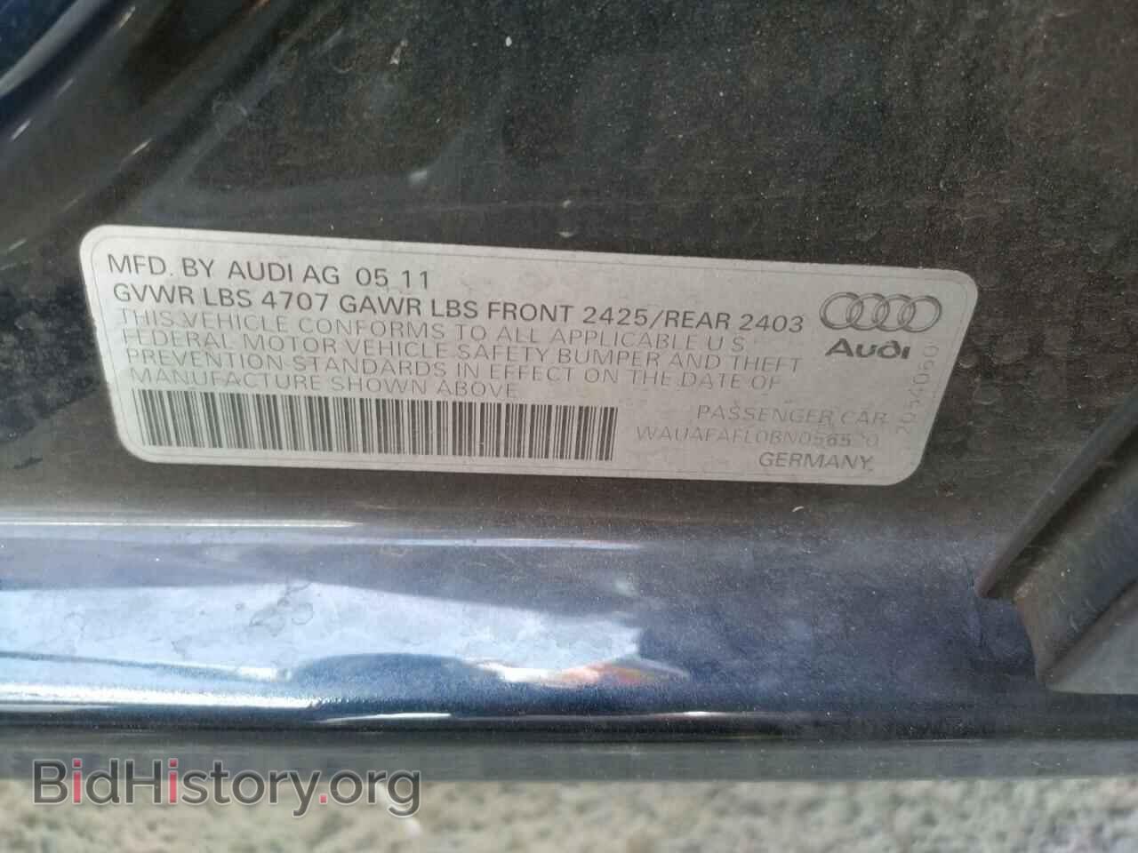 2011 AUDI A4 - VIN: WAUAFAFL0BN056520 - Фото 10