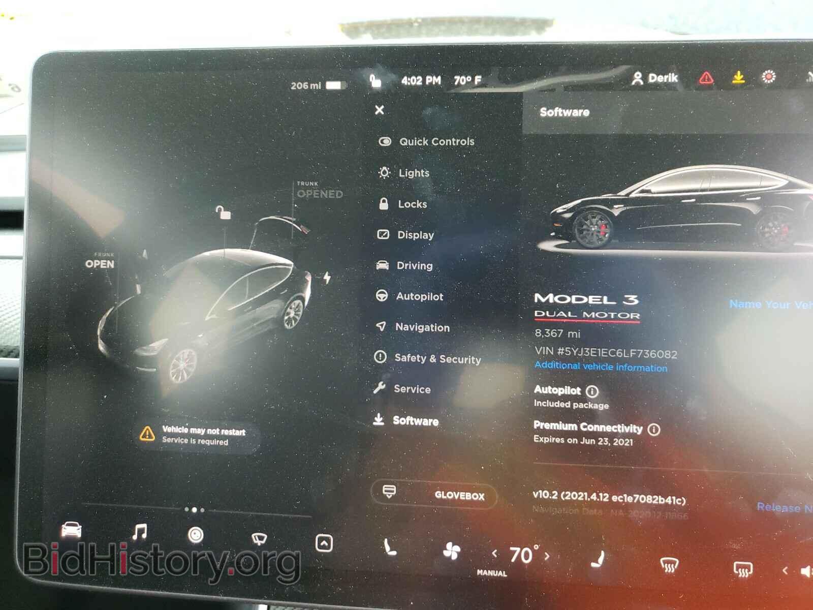 2020 TESLA MODEL 3 - VIN: 5YJ3E1EC6LF736082 - Фото 8