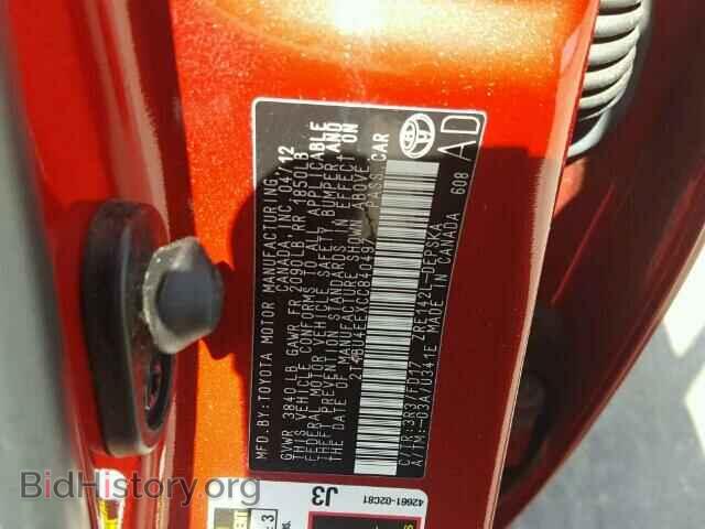 2012 TOYOTA COROLLA - VIN: 2T1BU4EEXCC840497 - Фото 10