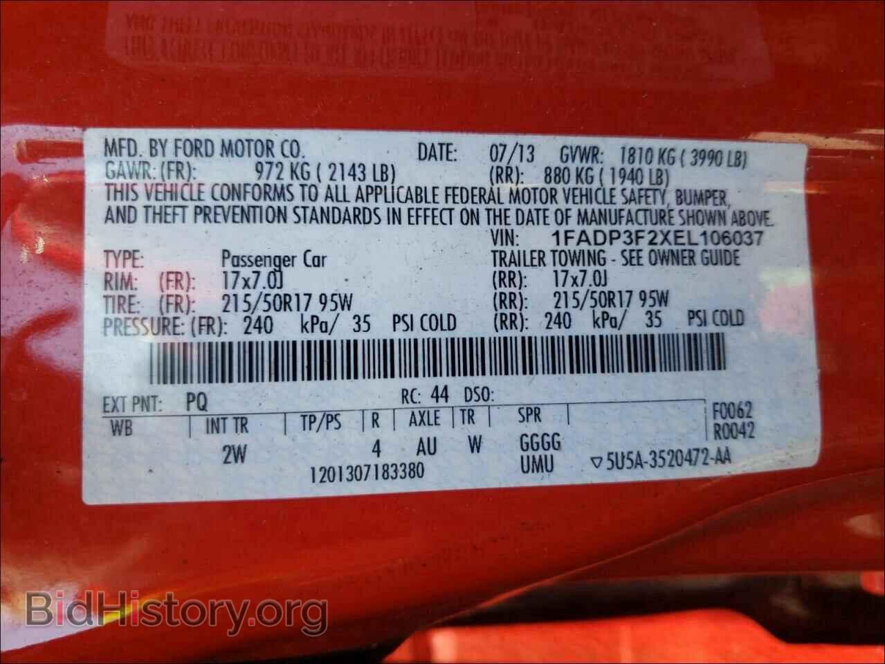 2014 FORD FOCUS - VIN: 1FADP3F2XEL106037 - Фото 10