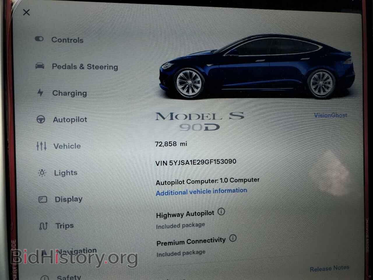 2016 TESLA MODEL S - VIN: 5YJSA1E29GF153090 - Photo 9