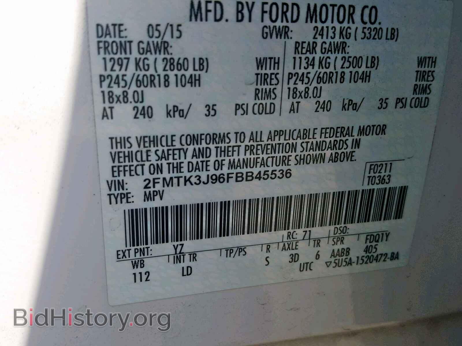 2015 FORD EDGE SEL - VIN: 2FMTK3J96FBB45536 - Photo 10
