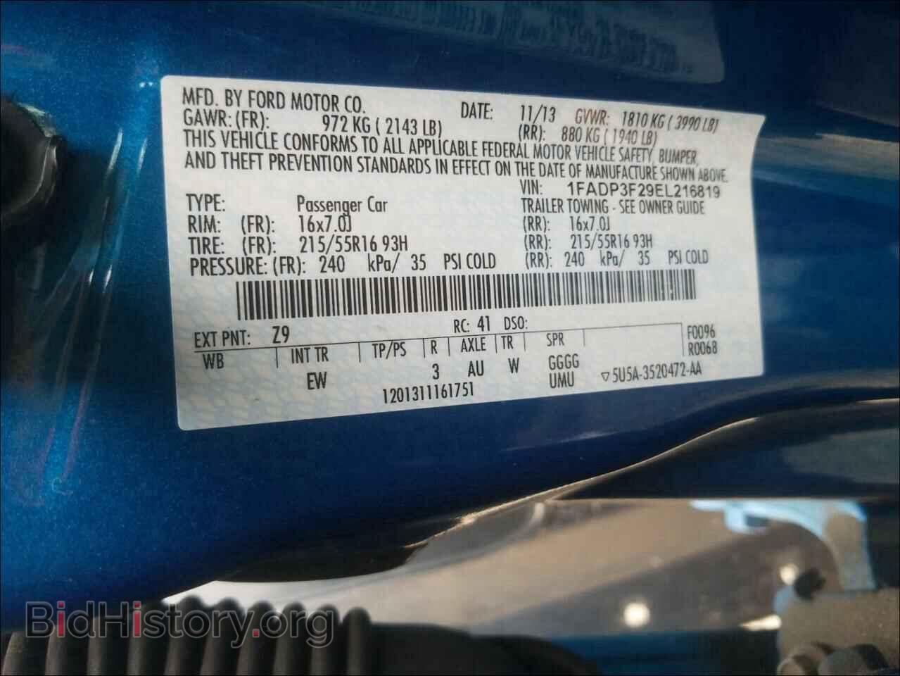 2014 FORD FOCUS - VIN: 1FADP3F29EL216819 - Photo 10