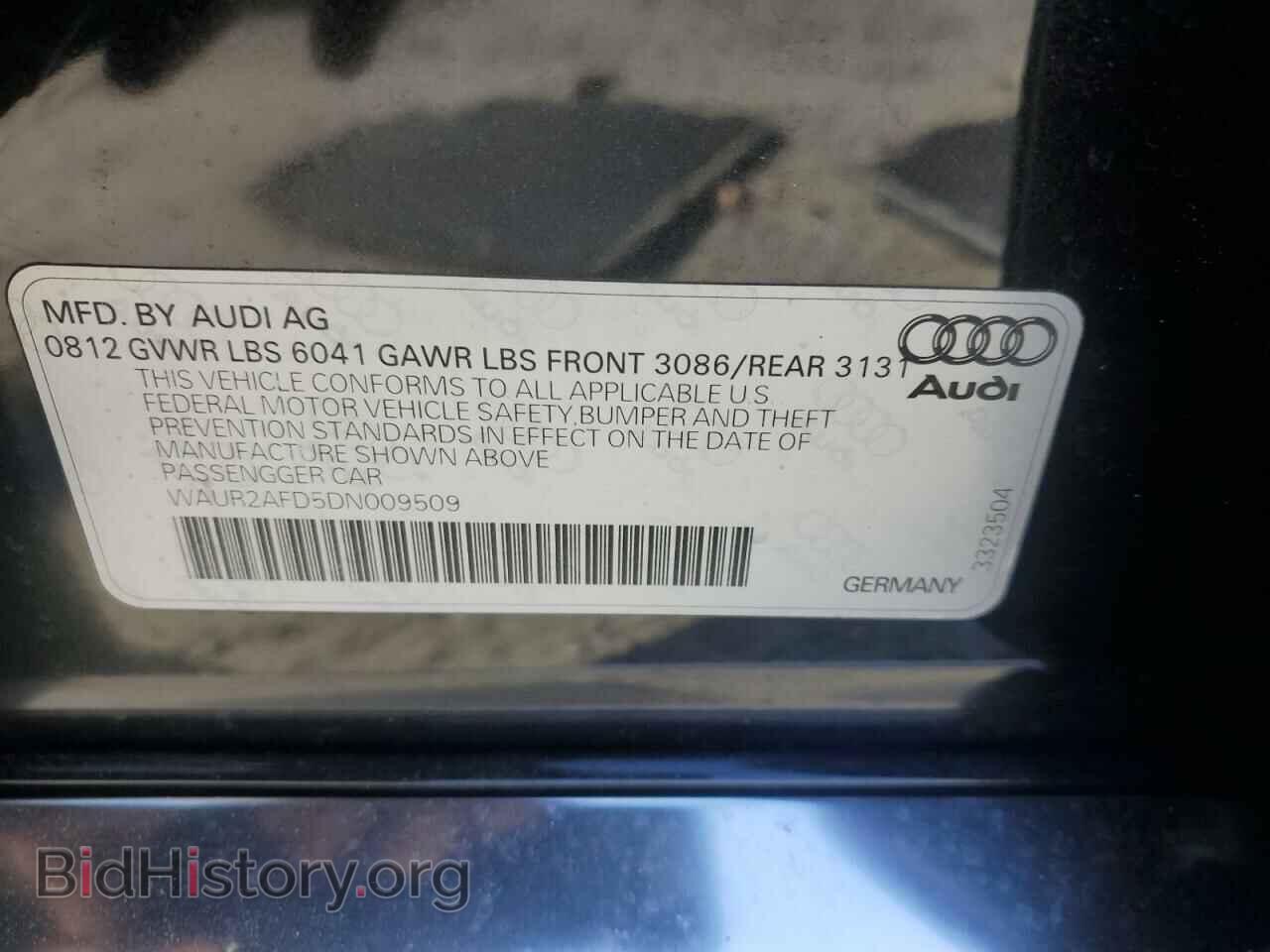 2013 AUDI A8 - VIN: WAUR2AFD5DN009509 - Фото 12