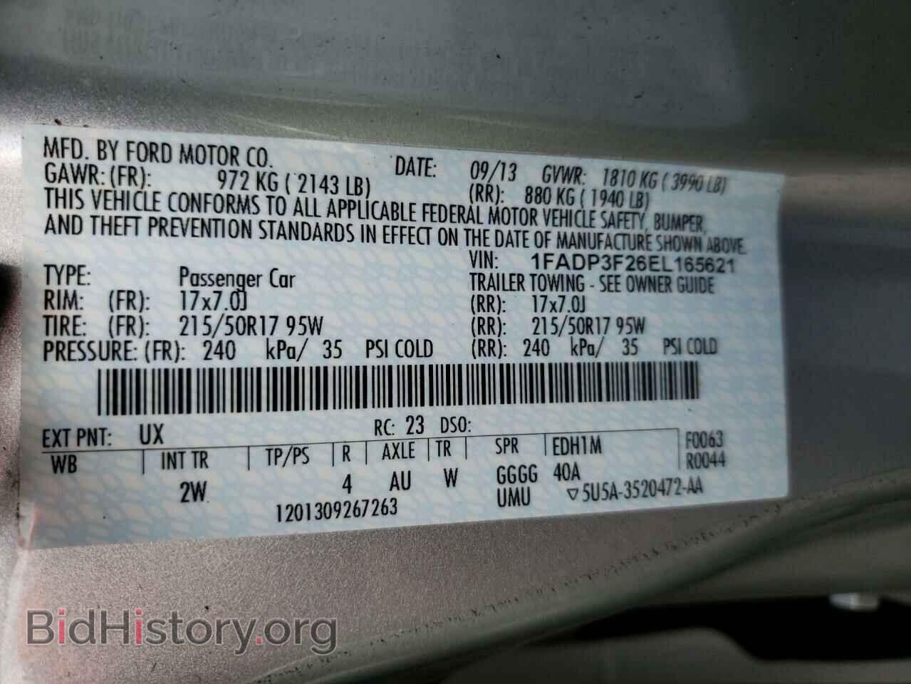 2014 FORD FOCUS - VIN: 1FADP3F26EL165621 - Photo 10